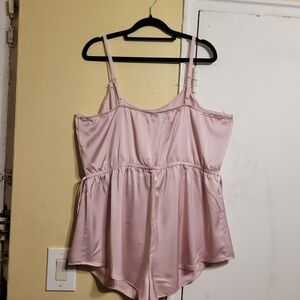 Auden Luxury Collection Sleepwear Blush Satin Sleepwear Romper Size XL